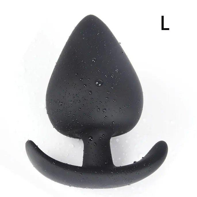 Base view showing flared stopper for safe anal play