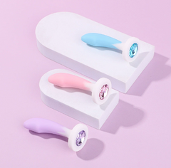 Mini silicone candy color anal plug