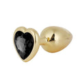 Anal Plug Female Sex toy 3 Sizes Mini Heart Hip Stimulator Smaller Gold-plated Metal Anal Plug Adult Sex Toy - Seductiva