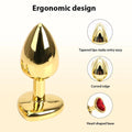 Anal Plug Female Sex toy 3 Sizes Mini Heart Hip Stimulator Smaller Gold-plated Metal Anal Plug Adult Sex Toy - Seductiva