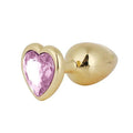 Anal Plug Female Sex toy 3 Sizes Mini Heart Hip Stimulator Smaller Gold-plated Metal Anal Plug Adult Sex Toy - Seductiva