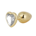 Anal Plug Female Sex toy 3 Sizes Mini Heart Hip Stimulator Smaller Gold-plated Metal Anal Plug Adult Sex Toy - Seductiva
