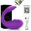 Vibrator egg shown upright with ergonomic curved design
