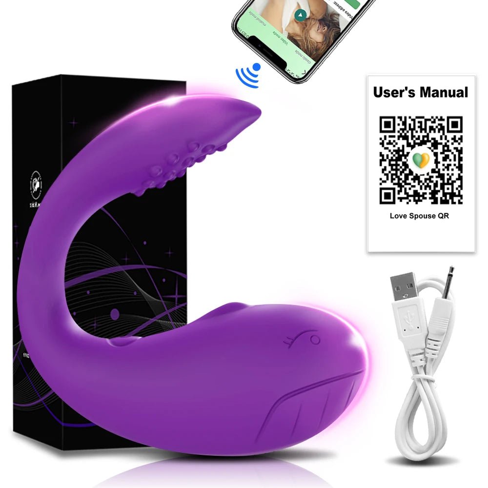 Vibrator egg shown upright with ergonomic curved design