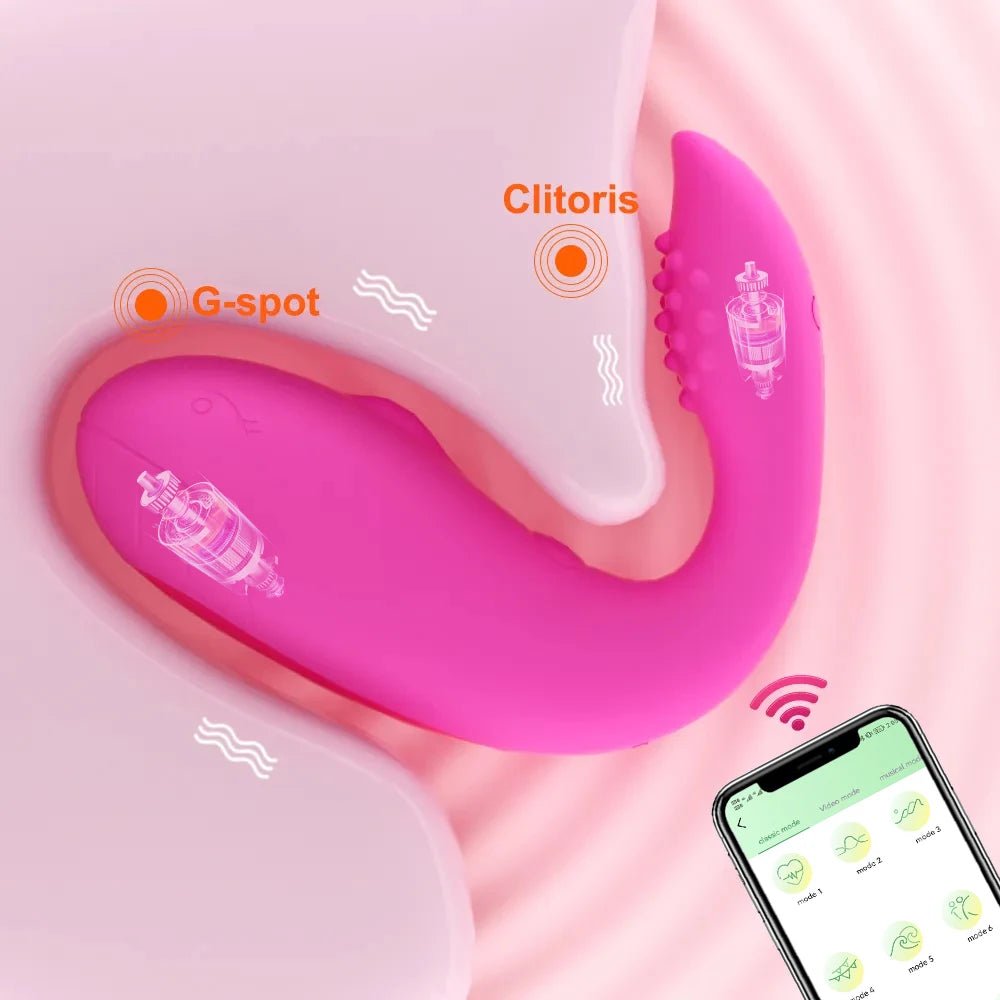 APP Bluetooth control vibrator egg shown in full front view