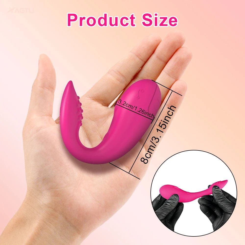 Bluetooth vibrator egg displayed from angled top view