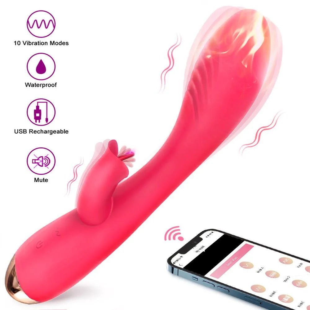 APP remote control G-spot vibrator shown in full front view