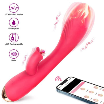 APP remote control G-spot vibrator shown in full front view
