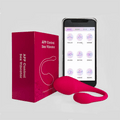 Side profile of Bluetooth G-spot vibrator showing internal and external stimulators