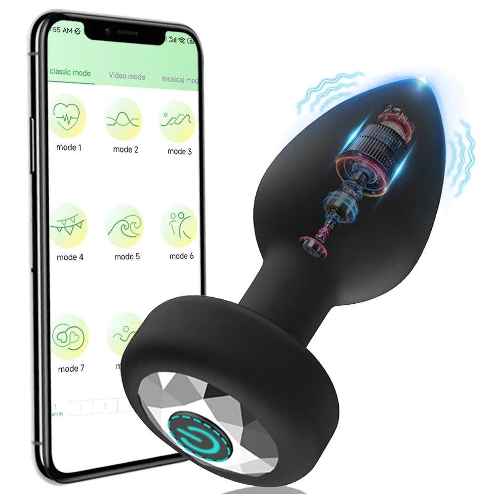 APP Wireless Control Anal Vibrator Butt Plug | Remote Silicone Plug | Seductiva NZ APP Wireless Control Anal Vibrator Butt Plug | Remote Silicone Plug | Seductiva NZ