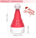 Christmas hat vibrator product dimensions — 125mm length, 70mm base, 27mm tip diameter (size guide graphic)