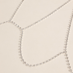 Super flash rhinestone bra chain nipple sticker