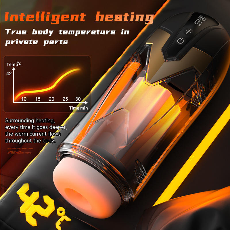 Fully Automatic Male Masturbators Thrusting Blow Job Sucking Rotating Cup Handsfree Masturbator for Body Use