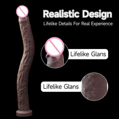 Extra-long silicone Dildos with anal plug