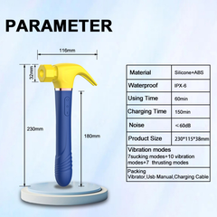 hammer-shaped sucking telescopic vibrator