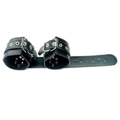 SM Leather backhand back handcuffs up and down bind