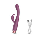 Rabbit vibrator displayed from angled top view highlighting motors
