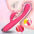 Close-up of nipple and clitoral stimulation tips on rabbit vibrator