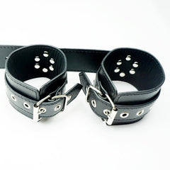 SM Leather backhand back handcuffs up and down bind