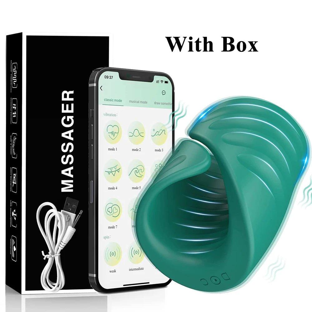 Bluetooth training vibrator highlighting adjustable vibration intensity