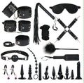 Seductiva 11-piece bondage kit featuring soft leather and fluffy lining