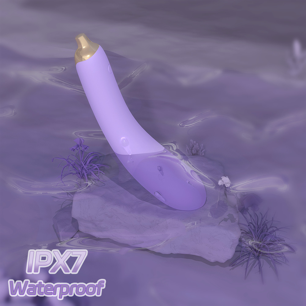 Eggplant-inspired vibration stick masturbator — purple curved G-spot vibrator with eggplant-shaped tip (product hero image)