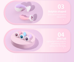 Mini silicone candy color anal plug