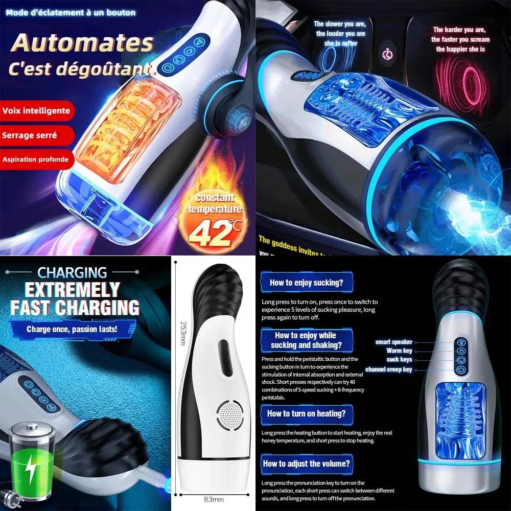 Hand holding Chocho masturbator to show size