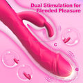 Seductiva clitoral stimulator dildo with realistic texture and flexible shaft