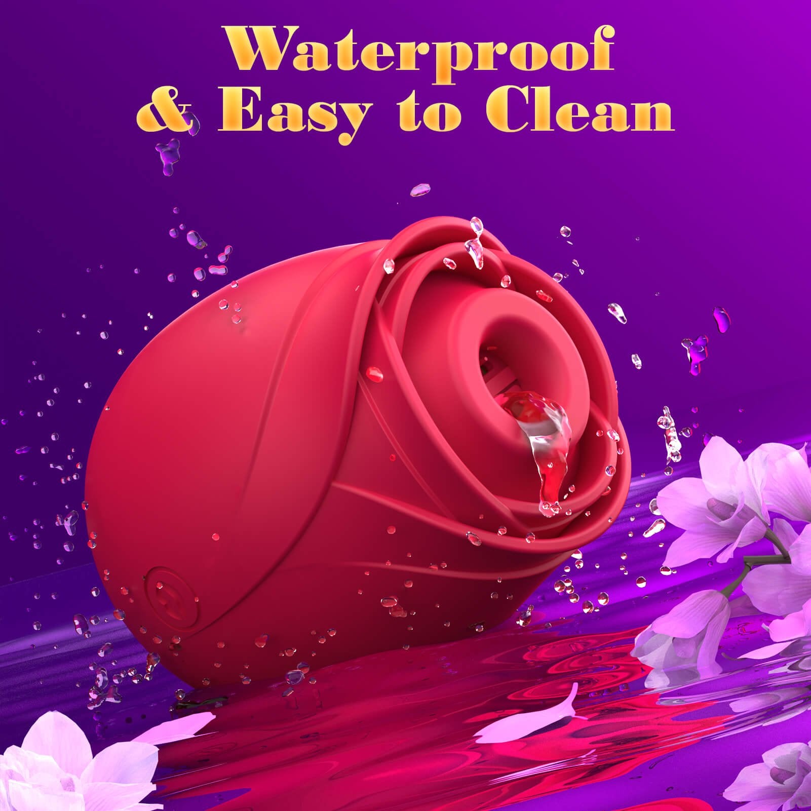 Clitoral suction rose vibrator with gentle pulsation technology