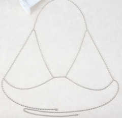 Super flash rhinestone bra chain nipple sticker