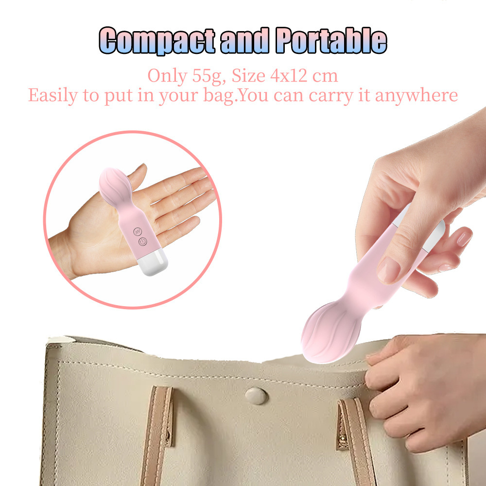 Compact and portable mini wand vibrator — fits in your bag, easy carry-on (feature image)