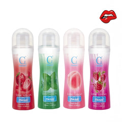 The fruit-flavored water-soluble lubricant is not sticky