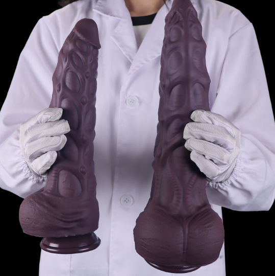 Seductiva silicone anal dildo highlighting thick shaft and unique design