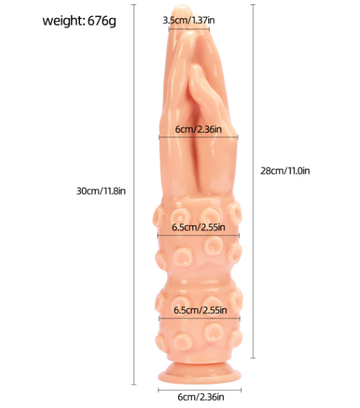 Simulated Hand suction cup anal plug