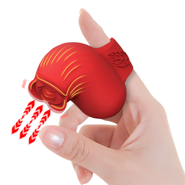 Rose fingers wear a clitoral teasing vibrator