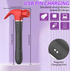 hammer-shaped sucking telescopic vibrator
