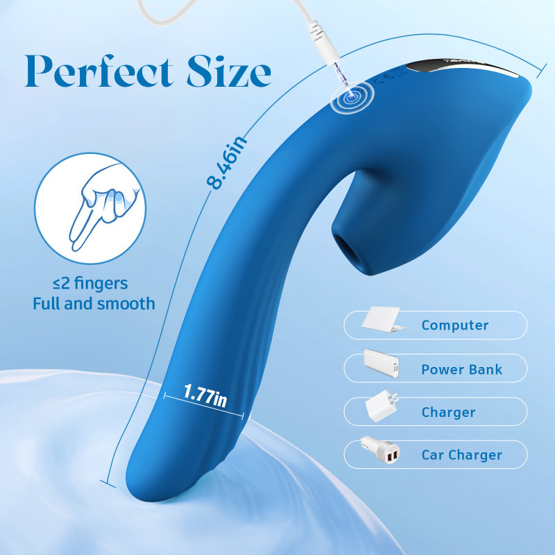 Blue Pulse New Suction Vibrator