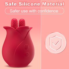 Female clitoral nipple double tongue vibrator