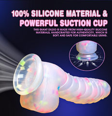 A caterpillar-shaped, colorful fluorescence dildos