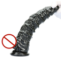 Large spiral anal dildo displayed with full silhouette