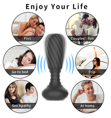 360-degree rotating bead anal plug