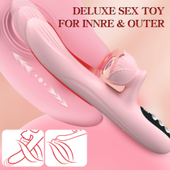 Rose telescopic strong vibration heating vibrator