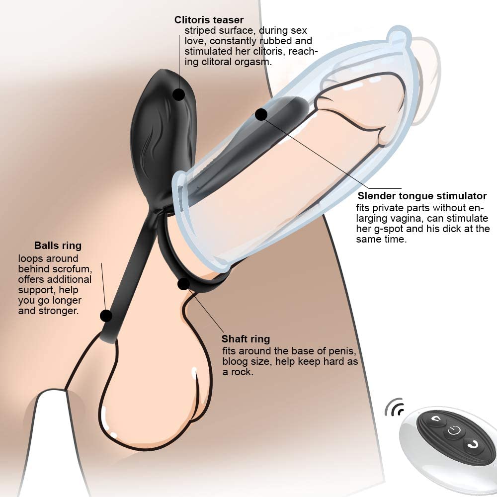 Side angle of waterproof cock ring highlighting curved stimulation arm