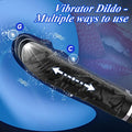 G-spot vibrator dildo featuring curved shape and 7 vibration mode icons.

