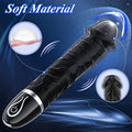 Vibrator dildo with control buttons illustrating multiple vibration intensities.
