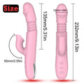 Warming dildo vibrator displayed from angled top view