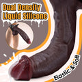 Huge dildo displayed with sturdy suction cup base visible