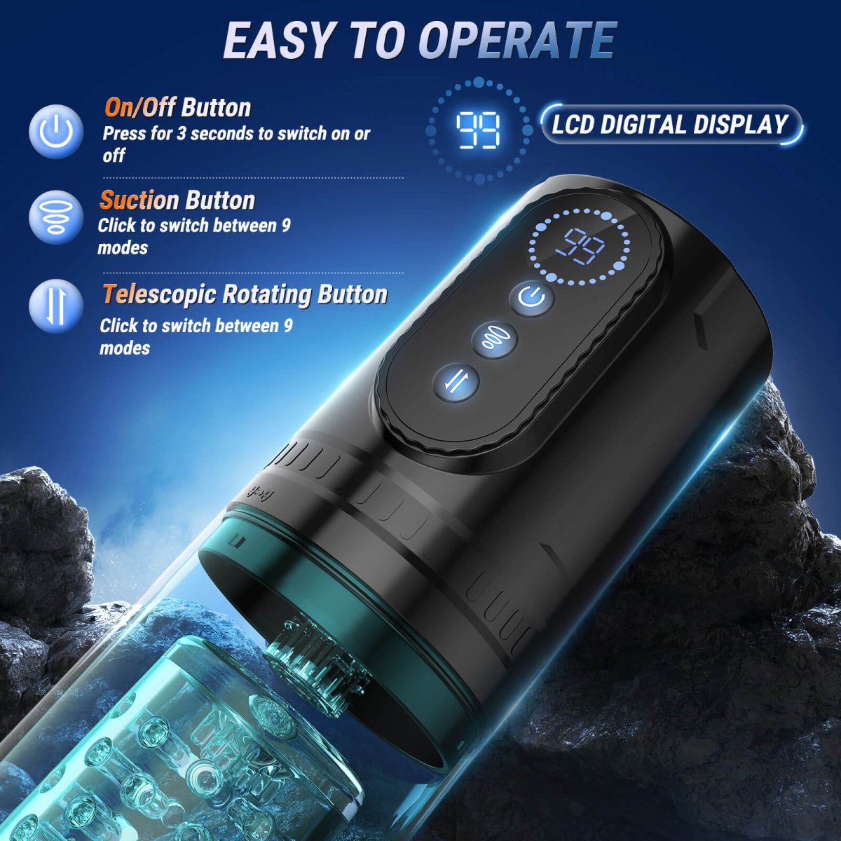 Top angle view of HURRICANE 2 highlighting internal textures and structure