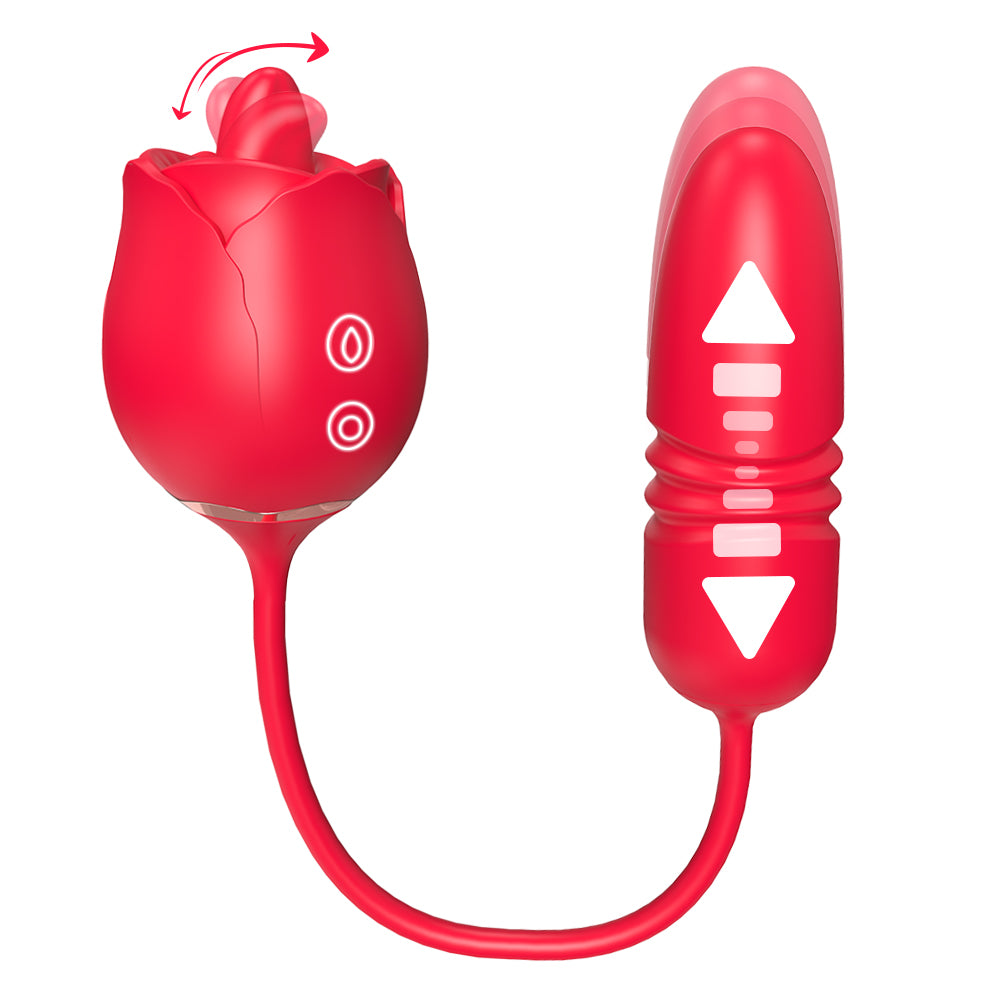 9 frequency vibration 9 frequency tongue licking 9 frequency extensionRose female retractable tongue licking vibrator adult sex toys girls masturbators